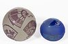 CORREIA CAMEO STUDIO ART GLASS PAPERWEIGHTS, LOT OF TWO