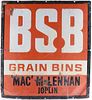 Original Joplin, Montana BSB Grain Bins Metal Sign