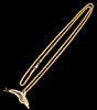 VINTAGE PETER JOHNSTON (AMERICAN-BORN BAHAMIAN) 14K YELLOW GOLD FIGURAL DOLPHIN PENDANT WITH ITALIAN 14K GOLD CHAIN