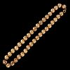 VINTAGE 14K YELLOW GOLD BEADED CHOKER NECKLACE