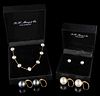 CONTEMPORARY 14K YELLOW GOLD AND PEARL / PEARL-TYPE JEWELRY, LOT OF SEVEN