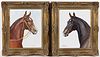 GERMAN ROSENTHAL SIGNED PORCELAIN PAIR OF HORSE PLAQUES