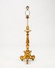 Italian Baroque Style Giltwood Altar Stick, Mounted as a Lamp