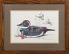 James P. Fisher (b. 1950): Pintail; and Wood Duck