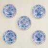 Group of Five Blue and White Delft Plates