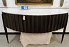 CAPPINELLI LEATHER TOP ROSEWOOD SIDEBOARD 42"H X 69-1/2"W X 28"P 2 DOOR 1 DRAWER