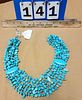 TURQUOISE BEAD NECKLACE 22"