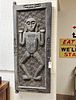 CARVED SENUFO AFRICAN DOOR W/ SHELL INLAY 59" X 2'