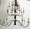 PROVENCE 24 LIGHT CHANDELIER MADE BY ARROWSMITH FORGE FOR PIERRE DEUX