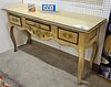 PTD FR 3 DRAWER CONSOLE TABLE MADE BY JEAN GESTAR FOR PIERRE DEUX 30 1/2"H X 57"W X 18"D