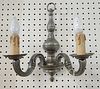 PR FRENCH PEWTER SCONCES SOLD AT PIERRE DEUX 14"H X 11 1/2"W X 8" PROJECTION