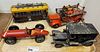 TRAY METAL TOY VEHICLES 7"H X 12 1/2"L X 4"D 7"H X 14"L X 5"D, 6"H X 12"L X 5"D AND 4"H X 13 1/2"L X 5"W