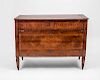 Italian Neoclassical Walnut and Fruitwood Parquetry Chest of Drawers