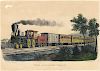 The Express Train - Original Currier & Ives Lithograph.