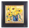 Graydon Foulger (1942-) "Van Gogh Sunflowers" Oil