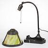 AMERICAN SLAG GLASS AND MARBLE ADJUSTABLE ELECTRIC DESK LAMP