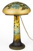 REPRODUCTION GALLE-STYLE CAMEO ART GLASS ELECTRIC TABLE LAMP