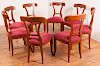 Biedermeier Style Rosewood Dining Chairs Set