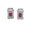 14k Diamond Ruby Earrings