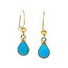 14k Turquoise Dangle Earrings