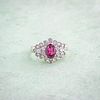 Vintage Purple Sapphire & Diamond Engagement Ring