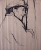 William Auerbach-Levy "Cabby" Etching