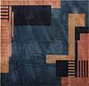Antique Chinese Art Deco Rug 8 ft x 8 ft (2.43 m x 2.43 m)