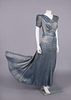 LAME' SILK EVENING DRESS, LATE 1930s