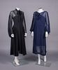 TWO CREPE OR GEORGETTE DRESSES, 1930-1940