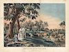 American Country Life "Summer" - Original Large Folio Currier & Ives Lithograph.