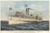 Steamship Rhode Island - Original  Large Folio Currier & Ives Lithograph  - Drawn by Parsons .