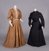 TWO SILK OR WOOL DAY DRESSES, 1904-1908