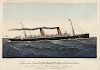 Lucania Steamship - Original Medium folio Currier & Ives Lithograph