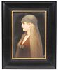 KPM Framed Plaque Portrait of a Young Woman