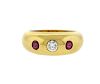 Cartier 18k Gold Ruby Diamond Ring
