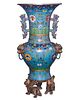 A monumental Chinese cloisonnE vase