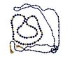18K Gold Lapis Bead Necklace Lot of 2