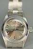 Rolex ladies stainless steel wristwatch Oyster Perpetual grey dial, oyster bracelet, model 6718, sn-6694147.