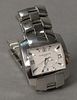 Baume & Mercier wristwatch stainless steel rectangular quartz watch.