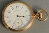 H.R. Ekegreen 18K pocket watch with open face, marked on face and case H.R. Ekegren Geneva.