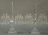 Pair of signed Waterford crystal candelabra with prisms. 
ht. 19in., wd. 13in.
