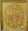 Embroidery map of England and Wales, marked E. Dick 1797. 
sight size 20" x 18"