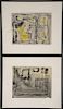 Dorothy Dehner (American, 1901-1994) 
two watercolors and gouache on paper 
Studies for Sculptures, 1950 
each signed and dat