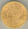 $20 Liberty gold coin, 1904s.