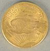 $20 Saint Gaudens gold coin, 1924.