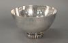 Cohr Denmark hand hammered sterling silver footed bowl, marked Cohr Denmark Sterling on bottom.  ht. 4 1/4in., dia. 7 1/4in. 
