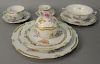 Herend Queen Victoria dinnerware set, 160 total pieces including 28 plates, 20 luncheon plates, 14 bouillon cups and saucers,