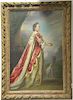 Portrait
The Duchess of Northumberland
oil on canvas
unsigned
part of old paper label on reverse 
30" x 19"