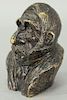 Honore Daumier (1808-1879)  bronze portrait bust  stamped MLG on back  initialed H.D. on back, marked 18/30. ht. 5 1/4in.