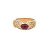 Ruby & Diamonds 18k Gold Ring